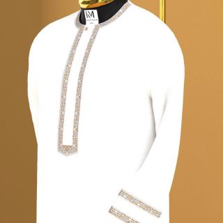 The Zayn Classic – White Royal Embroidery Kaftan